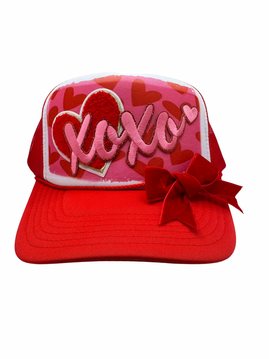 XOXO Red Trucker