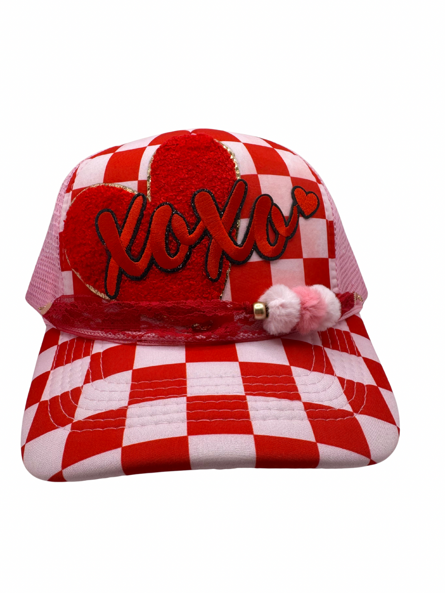 Pink and Red Checkered XOXO